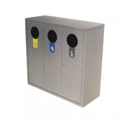 Papelera de reciclaje acero con brillo 30l (2x15l) - Orden en casa