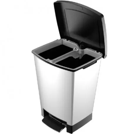 Cubo de basura con pedal Decobin Doble 25 litros