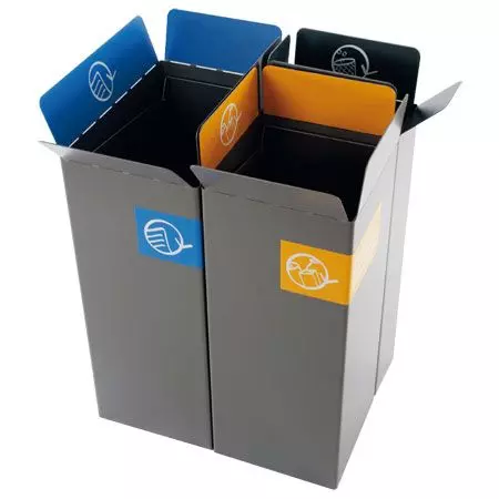 Papeleras para el reciclaje Box 30 64 y 94 litros Doublet Material para eventos empresas y colectividades