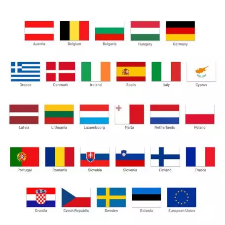 Banderas de España y la Unión Europea, Banderas de España (…