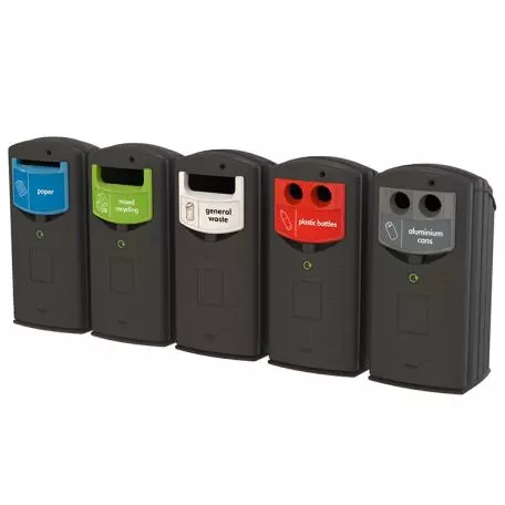 Contenedor reciclado de gran capacidad 140 240 litros Bin Doublet Material para eventos empresas y colectividades