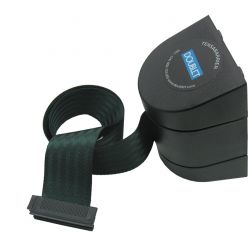 Soporte de pared con cinta retráctil Advance negro 7.7 metros