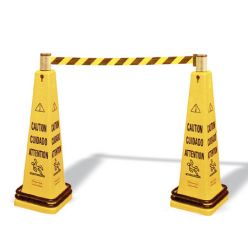 Conos de seguridad portátiles con cinta retráctil