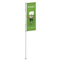 Mástil cilíndrico de aluminio con potencia doble