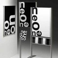 Portapósters de pie, murales o colgantes Neo