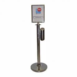 Poste cenicero y cartel Smoke