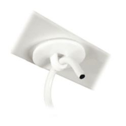 Gancho adhesivo circular blanco (Paquete de 100)