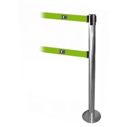 Postes separadores con doble cinta retráctil con base imantada