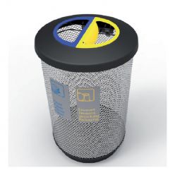 Papelera Ámbar de interior para 2 residuos