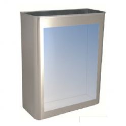 Papelera mural inoxidable con ventana
