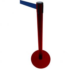 Postes separadores con cinta retráctil Slim Plus rojo