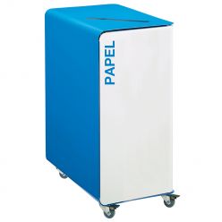 Papeleras para el reciclaje 90 litros con ruedas Cube