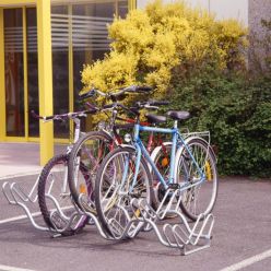 Aparca bicicletas de suelo dos nives Lado a Lado