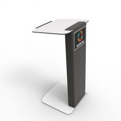 Atril para conferencias metálico con ruedas Midas