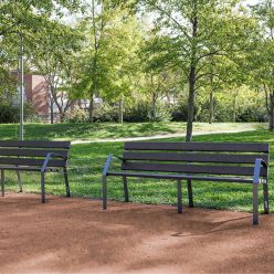 Banco urbano de plástico reciclado Varya