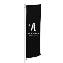 Banderola vertical personalizada para mástil con potencia