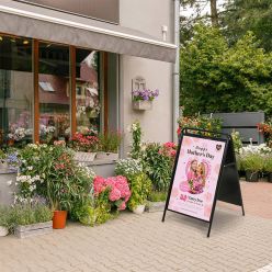 Portapóster de acero negro