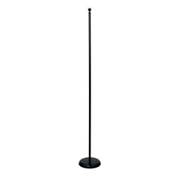 Mástil de interior de acero pintado en negro Black
