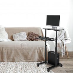 Mesa de trabajo o atril móvil negro ajustable Work Station