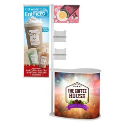 Mostrador publicitario con accesorios