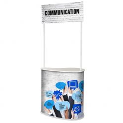 Mostrador promocional de plástico con panel superior Bean