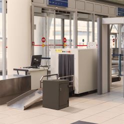 Contenedor para objetos prohibidos aeropuertos