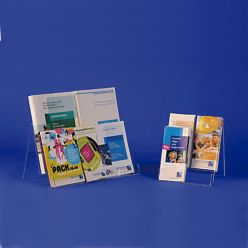 expositor para folletos con 2 niveles