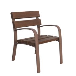 silla pública reciclada