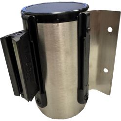Soporte de pared con cinta retráctil Advance inoxidable 2.3 metros