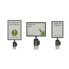 Porta pancartas color Negro