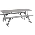 Mesa y dos bancos plegables Duralight II