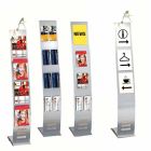 Tótem portafolletos de acero Display estrecho