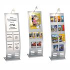 Tótems portafolletos de acero Display Ancho