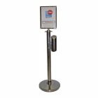 Poste cenicero y cartel Smoke