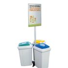 Papelera Urbana De Reciclaje Ecoisla Mástil 2m 42 Y 95 Litros