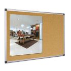 Tablero de corcho esencial marco aluminio