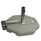 Base de hormigón con ruedas