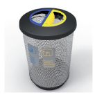 Papelera Ámbar de interior para 2 residuos