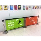 Postes separadores con pancarta publicitaria Roller Banner
