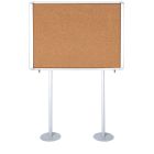 Vitrina informativa de exterior en corcho y base pletina de pie Master II