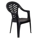 Silla apilable gris oscuro.