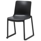 silla apilable negra