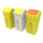 Papelera de interior con tapa basculante para residuos sanitarios