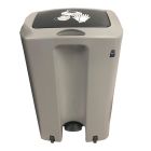 Papelera con pedal y ruedas residuos sanitarios 90 litros