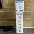 Estación de gel hidroalcohólico en cartón