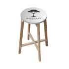 Taburete publicitario plegable de madera Cannes