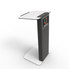 Atril fijo para conferencias metálico con ruedas Midas