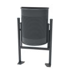 Papelera urbana semicircular 40 litros