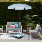 Parasol poliéster con poste de acero inoxidable 2 m Resort