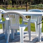 Silla apilable de exterior con brazos Getafe